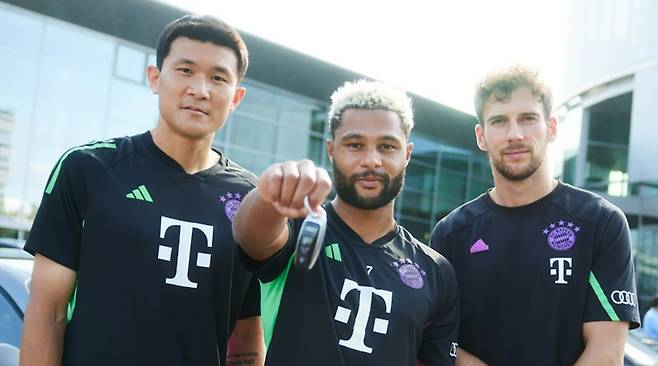 ▲ 아우디 행사에 참석한 김민재, 그나브리, 고레츠카 ⓒ 바이에른 뮌헨