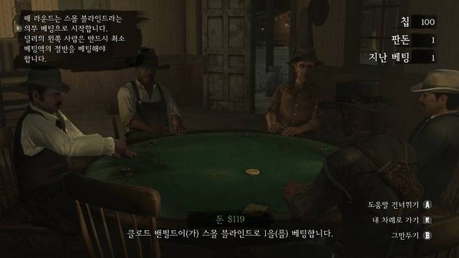 술집에서 포커를 즐기는 존 마스턴