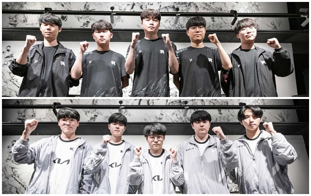 LCK 3번 시드로 리그오브레전드 월드 챔피언십에 출전하는 KT 롤스터(위)와 LCK 4번 시드로 출전하는 디플러스 기아 /LCK