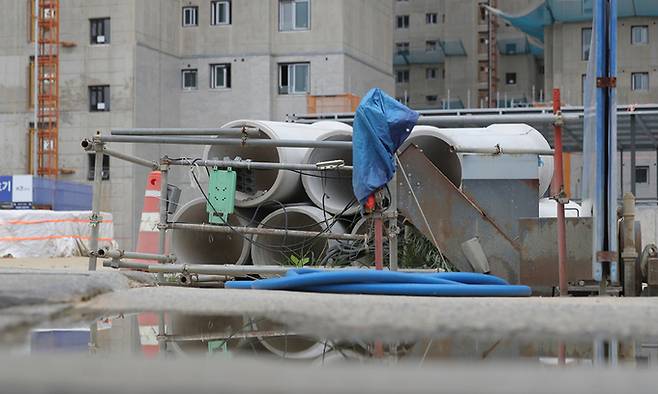 27일 GS건설이 시공 중인 서울 시내 한 아파트 건설 현장. 뉴시스