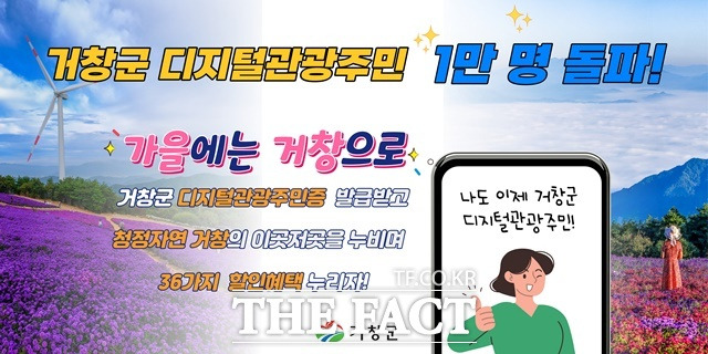 거창군 디지털 관광주민증 발급자 1만명 돌파/거창군