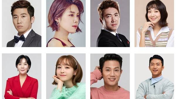 초록뱀이앤엠에 소속된 아티스트들. (사진=초록뱀이앤엠 홈페이지 갈무리)