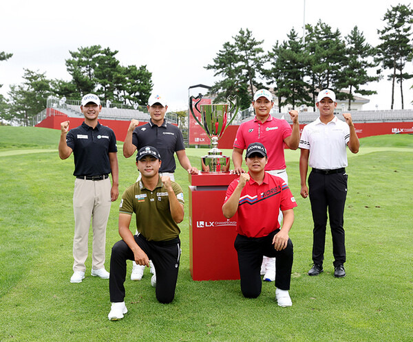 2023년 한국프로골프(KPGA) 코리안투어 LX 챔피언십에 출전하는 고군택, 이재경, 서요섭, 최승빈, 조우영, 장유빈 선수. 제공=KPGA