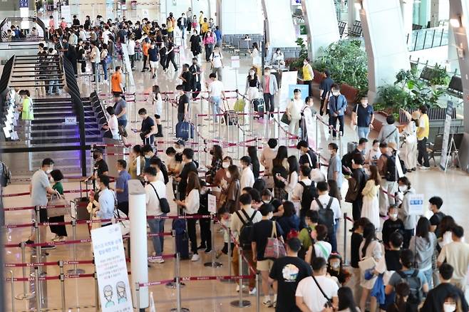 ▲작년 추석 앞두고 북적인 김포공항 사진 : 연합뉴스 