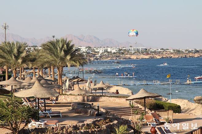 이집트 시나이반도 남단에 있는 샤름엘셰이크 해변 휴양지.