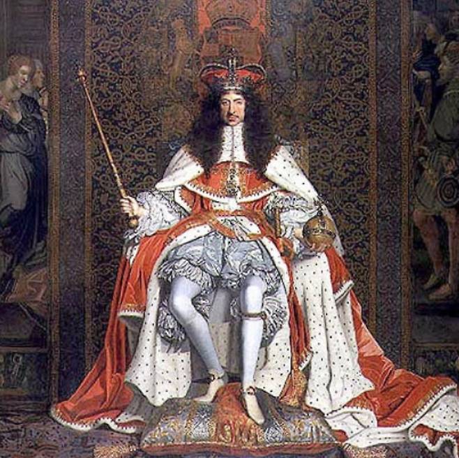 대관식에서의 찰스 2세, 1661년 존 마이클 라이트 작 /사진=historic-uk 홈페이지 캡처