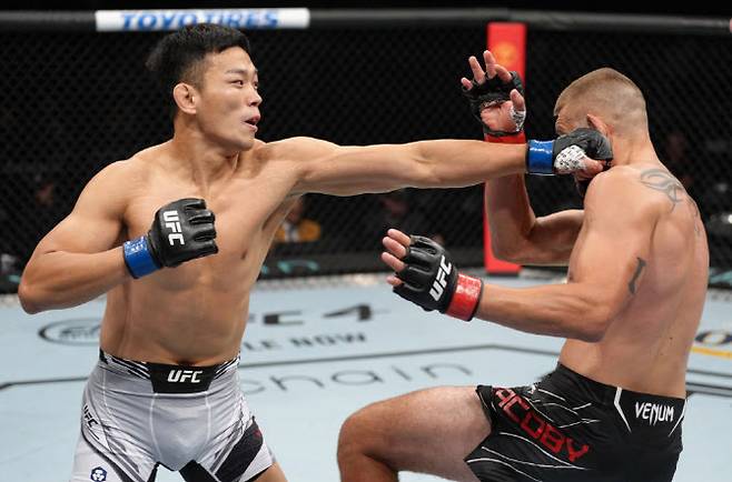 UFC 라이트헤비급에서 활약 중인 정다운. 사진=UFC