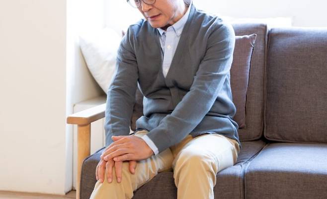 무릎 관절증 초기엔 약물치료와 온찜질, 스트레칭 등으로 치료할 수 있지만, 병증이 악화할 경우 간단한 치료엔 반응하지 않을뿐더러 고령층의 낙상 사고를 유발할 수 있다. [사진=게티이미지뱅크]