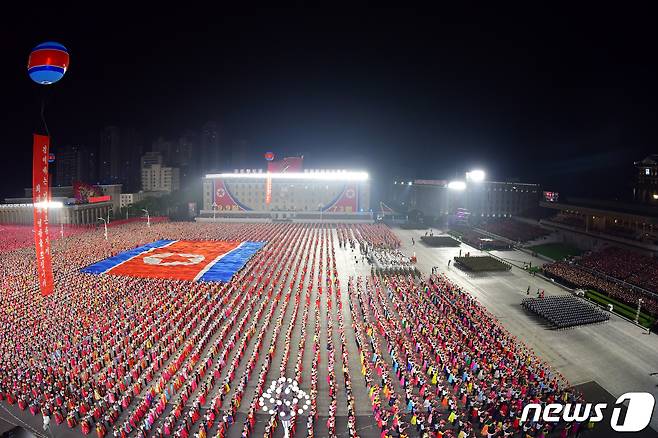 (평양 노동신문=뉴스1) = 지난 2021년 9월9일 열린 북한 정권 수립 73주년 기념 민간 및 안전무력 열병식. [국내에서만 사용가능. 재배포 금지. DB 금지. For Use Only in the Republic of Korea. Redistribution Prohibited] rodongphoto@news1.kr