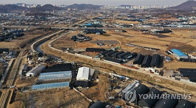 3기 신도시인 광명시흥 지구 개발 예정지 일대 전경.
