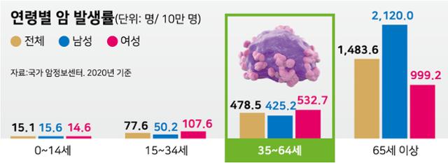 연령별 암 발생률