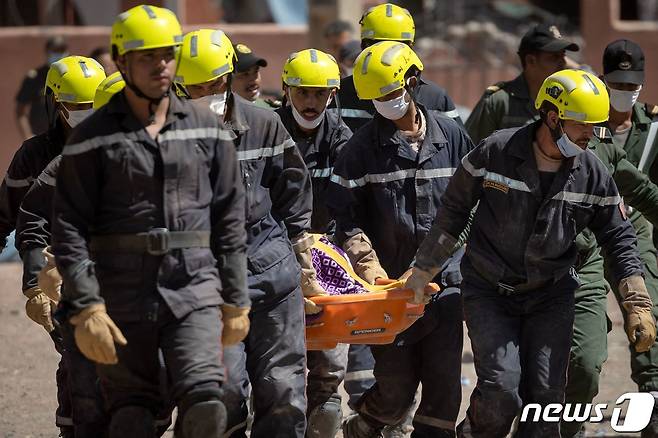 모로코 지진 피해 현장. 2023.9.12 ⓒ AFP=뉴스1