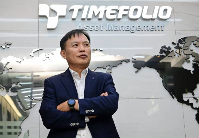 김홍기 타임폴리오자산운용 대표가 8일 서울 여의도 타임폴리오운용에서 서울경제신문과 인터뷰를 하고 있다. 성형주 기자 2023.09.08