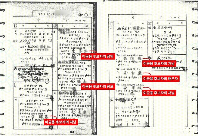 이균용 후보자의 배우자가 만 16세 때 가족과 함께 공유 지분으로 매입한 토지의 폐쇄등기부등본 ⓒ시사IN 이정현