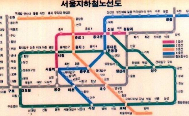 서울지하철 1980년대 노선도. /서울시