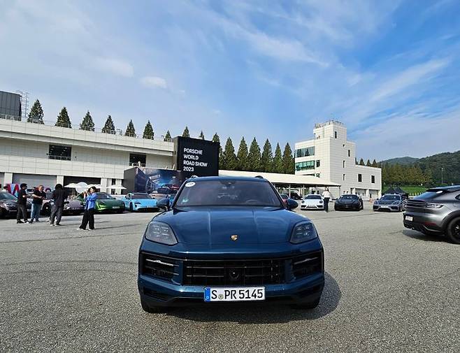 포르쉐 신형 카이엔 전면. ⓒ데일리안 정진주 기자