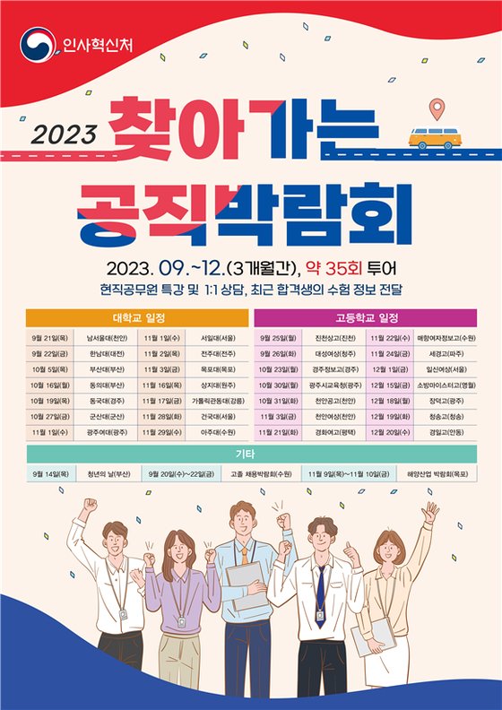 2023년 찾아가는 공직박람회 포스터. 사진 인사혁신처