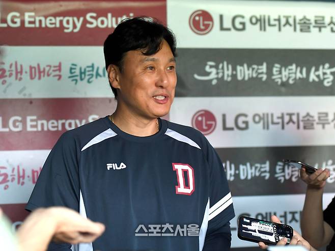 두산 이승엽 감독이 질문에 답하고 있다. 최승섭기자 thunder@sportsseoul.com