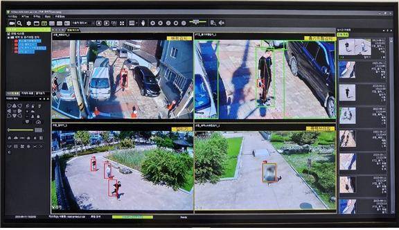 [이미지] 인텔리빅스가 개발한 흉가난동 예방 AI가 흉기를 든 사람을 탐지해서 위험상황을 알려주고 있다. (제공=인텔리빅스)