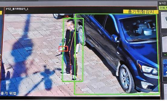 [이미지] 흉기난동 예방 AI 프로그램 ‘흉기위협’ 이벤트 확대 화면 (제공=인텔리빅스)