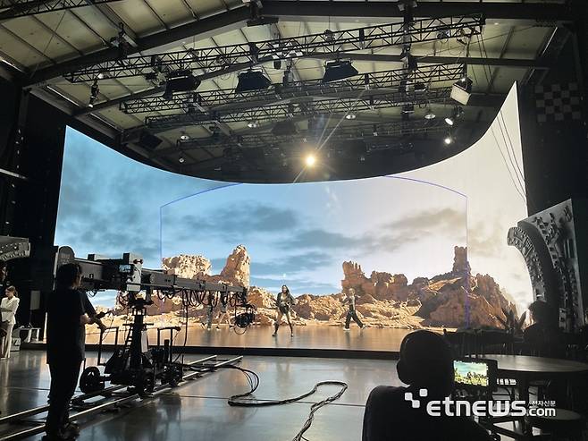 경기도 곤지암에 위치한 비브스튜디오스의 버추얼 스튜디오 현장