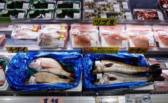 일본 후쿠시마 지역 수산물. 로이터 연합뉴스 자료사진