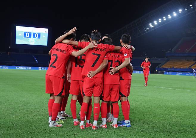 ▲ 19일 쿠웨이트를 9-0으로 대파한 한국 ⓒ연합뉴스