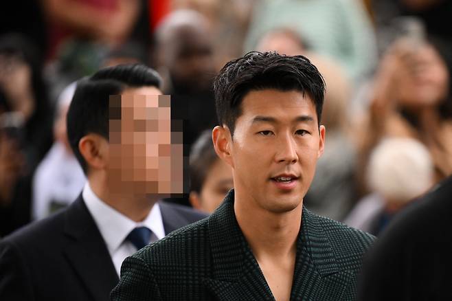 패션 위크에 참석한 손흥민. /AFPBBNews=뉴스1