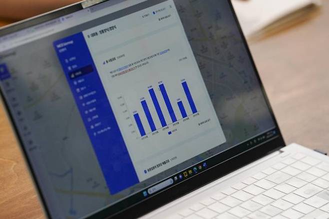 구홍기 전문위원이 상권분석을 통해 주변 점포의 대략적인 음식값을 보여주고 있다.
