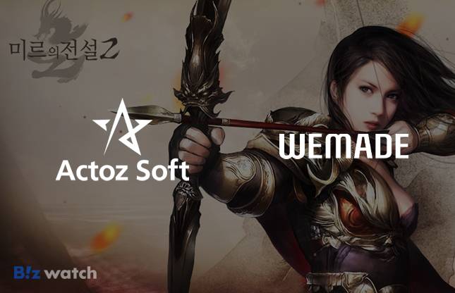 액토즈소프트는 셩취게임즈(37게임즈)의 자회사 란샤정보기술과 1220억원 규모로 '미르의 전설2·3'에 대한 중국 지역에서의 독점 계약을 체결했다. /그래픽=비즈워치