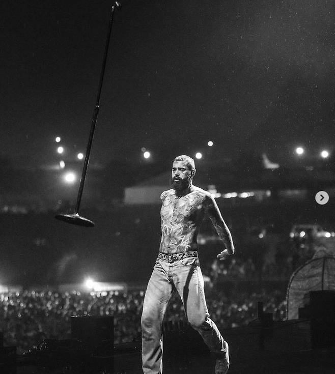 사진=포스트 말론 사회관계망서비스(SNS) 갈무리