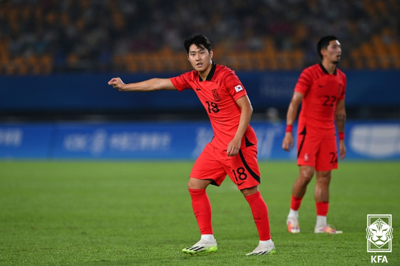 한국 아시안게임 축구대표팀의 핵심 이강인. [사진=대한축구협회(KFA)]