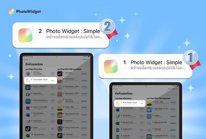 태국 앱스토어 아이패드 순위. 사진=포토위젯