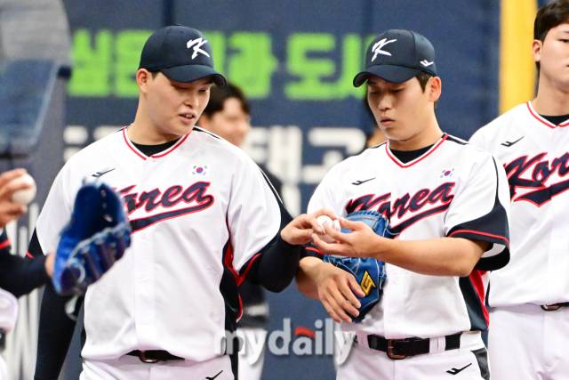 2023년9월23일서울고척스카이돔에서진행된'2022항저우아시안게임'야구대표팀훈련. 최지민 박영현/마이데일리