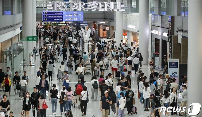 인천국제공항 출국장 면세점의 모습. 2023.7.2/뉴스1 ⓒ News1 김도우 기자