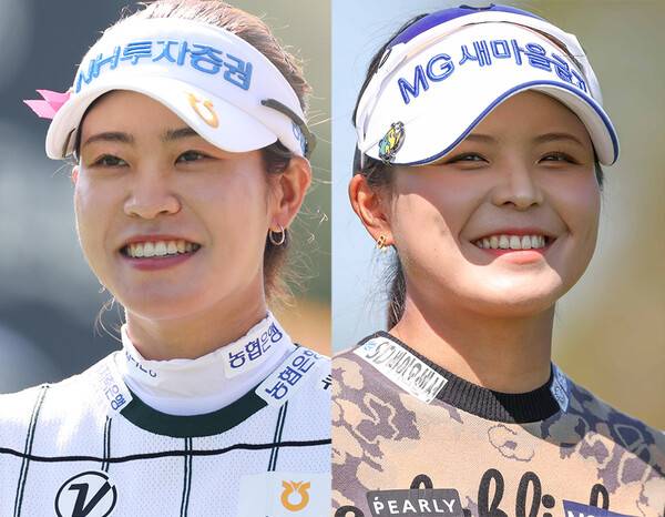 2023년 한국여자프로골프(KLPGA) 투어 대보 하우스디 오픈에 출전할 예정인 박민지, 송가은 프로. 사진제공=KLPGA