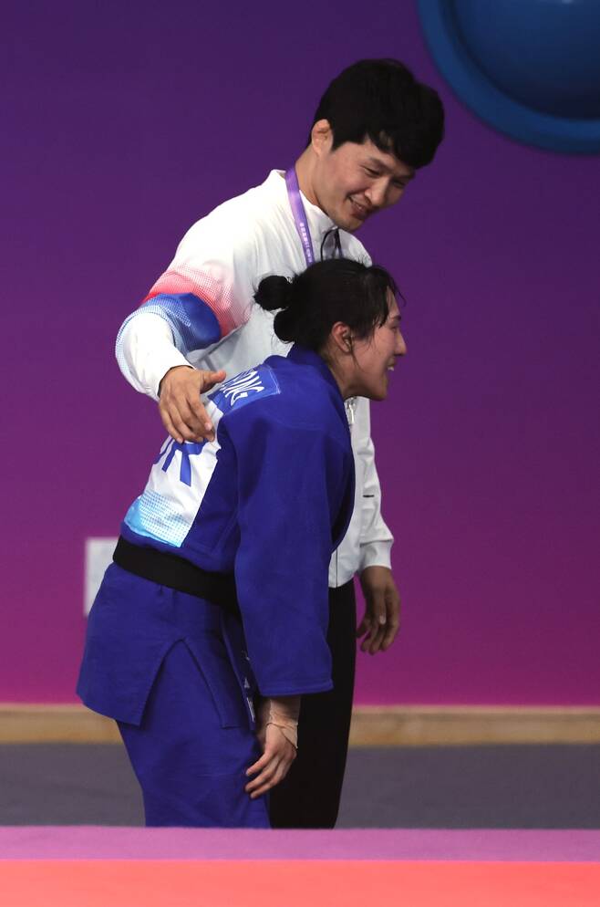 ▲ 2022 항저우 아시안게임 유도 여자 57kg급 동메달 리스트 박은송 ⓒ연합뉴스