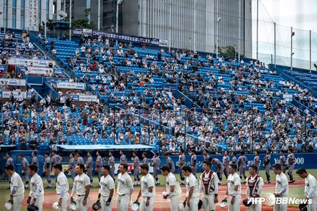 지난 2021년 메이지 진구 구장에서 열린 대학야구 경기 모습.   /AFPBBNews=뉴스1