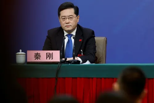 친강 전 중국 외교부장. 로이터연합뉴스