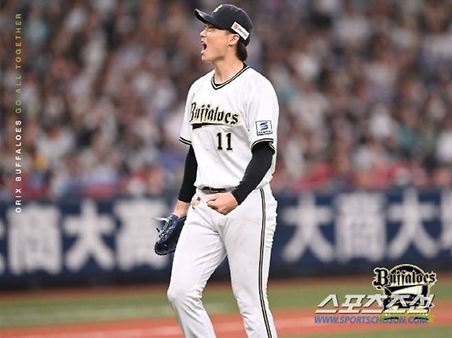 27일 소프트뱅크를 상대로 10승을 올린 야마사키. 야마모토 미야기에 이어 오릭스 투수로는 세 번째로 선발 10승을 기록했다. 사진출처=오릭스 버팔로즈 SNS