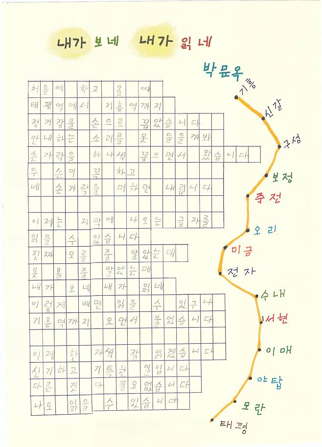 박문옥씨의 시화 ‘내가 보네 내가 읽네’ /국가평생교육진흥원