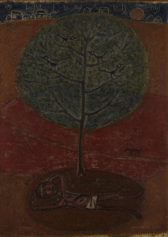 수하 수하(樹下), 1954, 캔버스에 유화 물감, 33×24.7cm, 개인소장. 국립현대미술관 제공