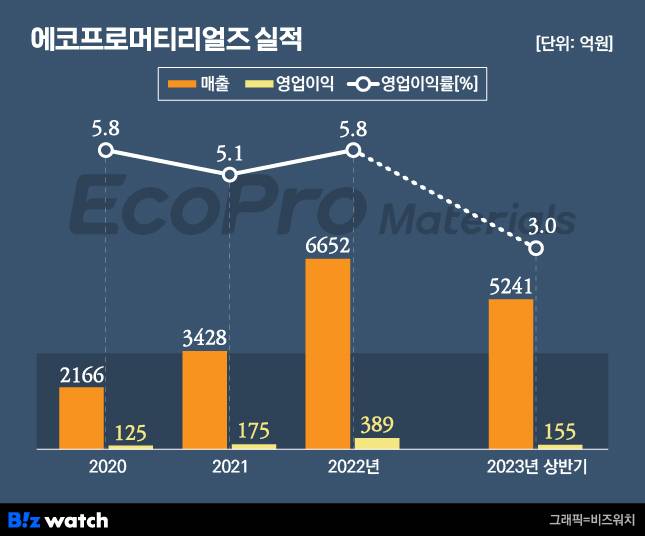 에코프로머티리얼즈 실적 / 그래픽=비즈워치