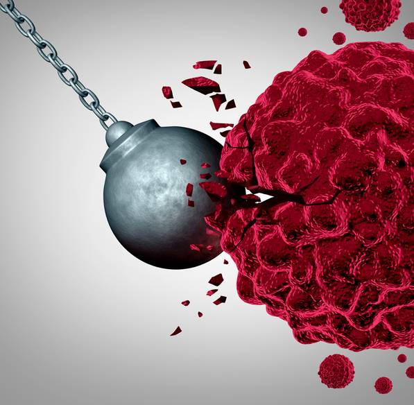 공격받는 암세포를 표현한 그래픽. 게티이미지뱅크 제공