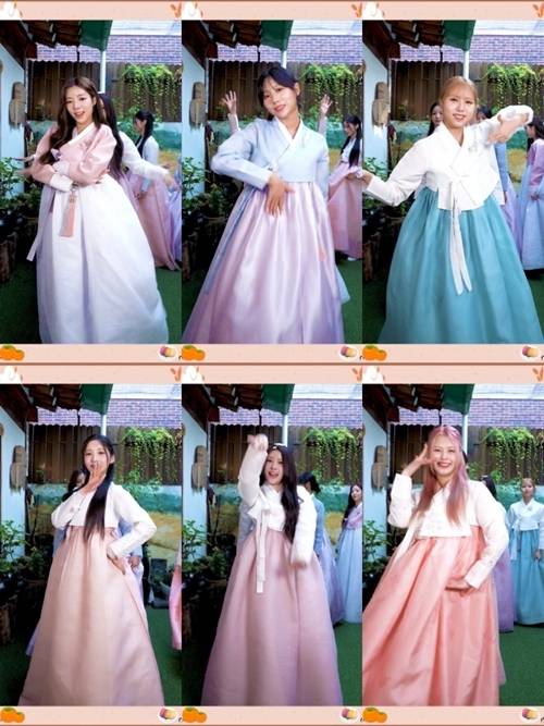 퍼플키스(PURPLE KISS)가 추석 연휴 색다른 명절 선물을 전했다. 사진=알비더블유