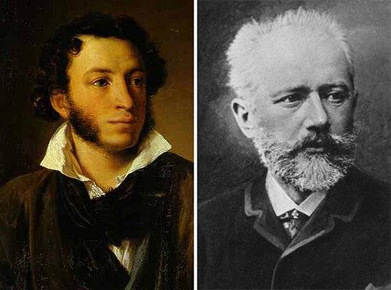 푸시킨(左), 차이콥스키(右)