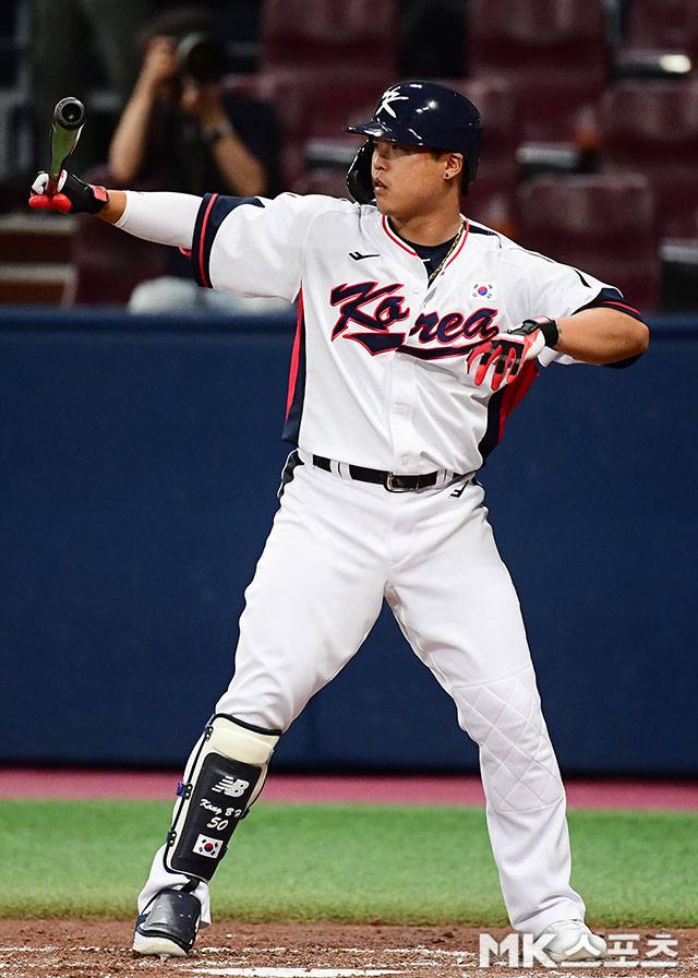 강백호는 태국전에서 항저우 아시안게임 첫 안타와 타점을 신고했다. 사진=김영구 기자