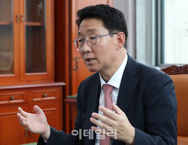 김상훈 국회 기획재정위원장 인터뷰.(사진=방인권 기자)