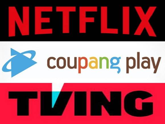 상단부터 넷플릭스, 쿠팡플레이, 티빙 로고. [사진=각사]