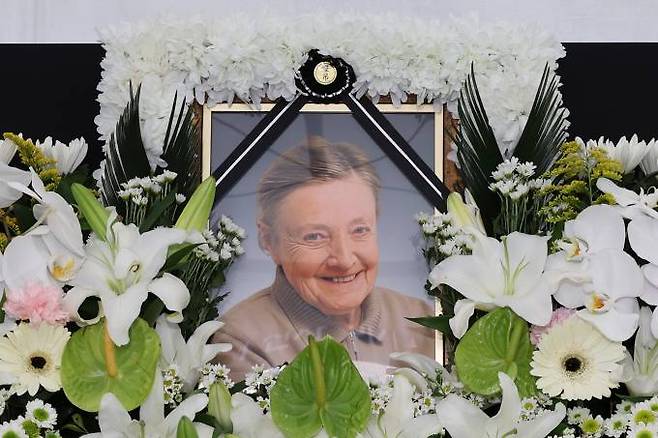 서울 중구 대한간호협회관에 마련된 '소록도 천사'&nbsp;마가렛&nbsp;피사렉 간호사 추모 분향소.